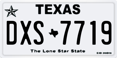 TX license plate DXS7719