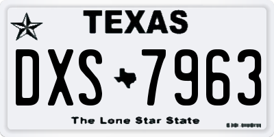 TX license plate DXS7963