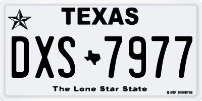 TX license plate DXS7977