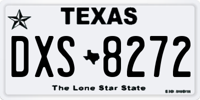 TX license plate DXS8272