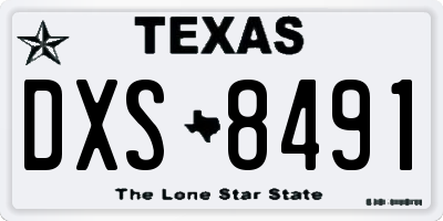 TX license plate DXS8491