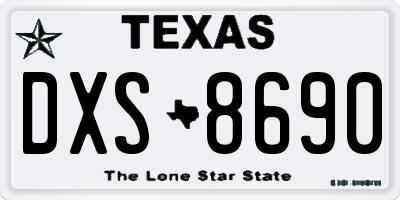 TX license plate DXS8690