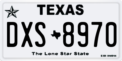 TX license plate DXS8970