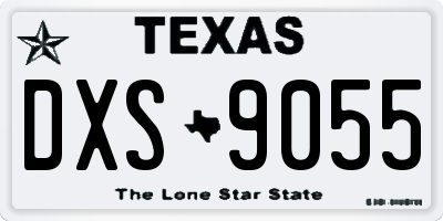 TX license plate DXS9055