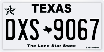 TX license plate DXS9067