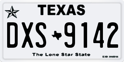 TX license plate DXS9142
