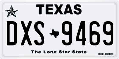 TX license plate DXS9469
