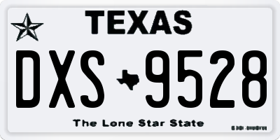 TX license plate DXS9528
