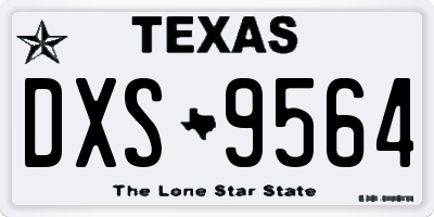 TX license plate DXS9564