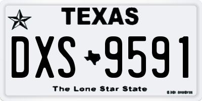 TX license plate DXS9591