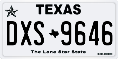 TX license plate DXS9646