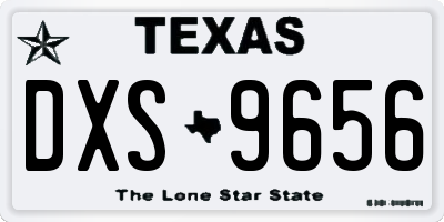 TX license plate DXS9656