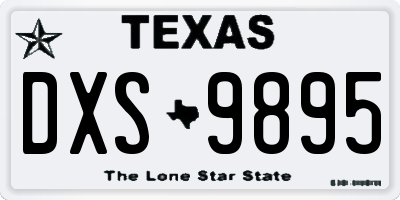 TX license plate DXS9895