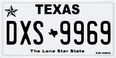 TX license plate DXS9969