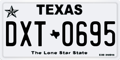 TX license plate DXT0695