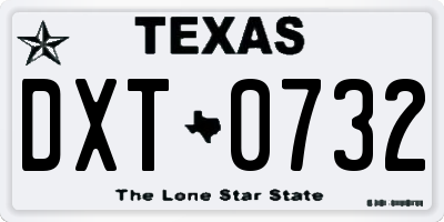 TX license plate DXT0732