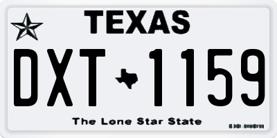 TX license plate DXT1159