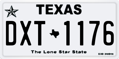 TX license plate DXT1176
