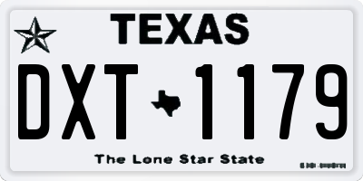 TX license plate DXT1179