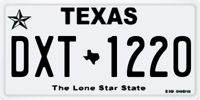 TX license plate DXT1220