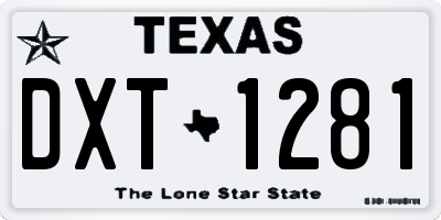 TX license plate DXT1281