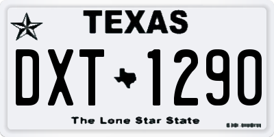 TX license plate DXT1290