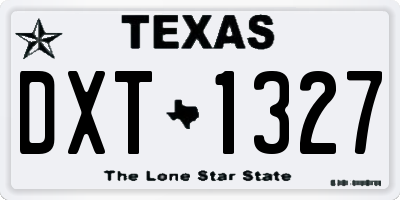 TX license plate DXT1327