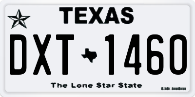 TX license plate DXT1460