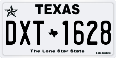 TX license plate DXT1628