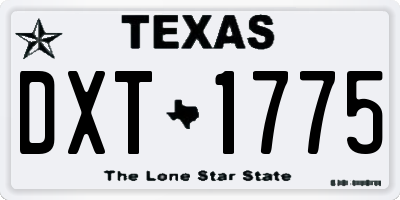 TX license plate DXT1775