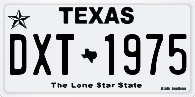 TX license plate DXT1975