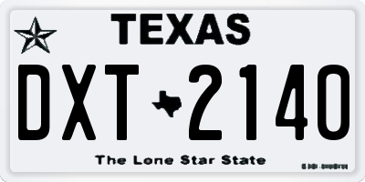 TX license plate DXT2140
