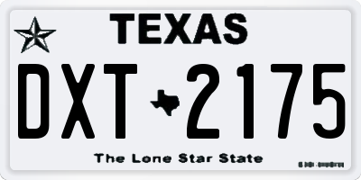 TX license plate DXT2175