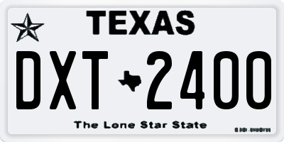 TX license plate DXT2400
