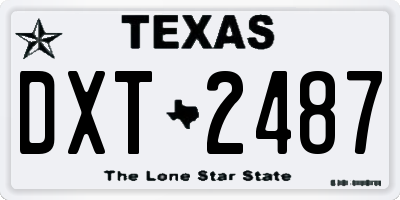 TX license plate DXT2487