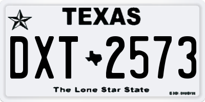 TX license plate DXT2573