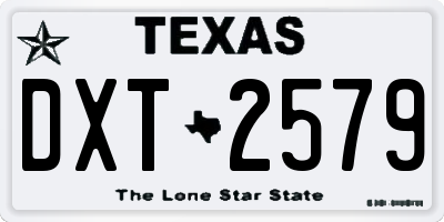 TX license plate DXT2579
