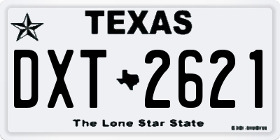 TX license plate DXT2621