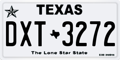 TX license plate DXT3272