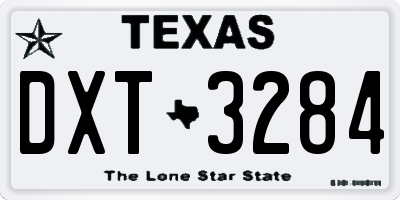 TX license plate DXT3284