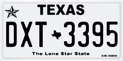 TX license plate DXT3395
