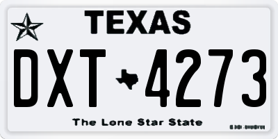 TX license plate DXT4273