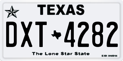 TX license plate DXT4282