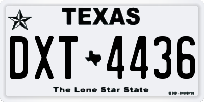 TX license plate DXT4436
