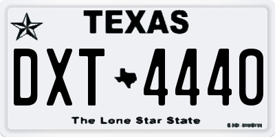 TX license plate DXT4440