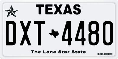 TX license plate DXT4480