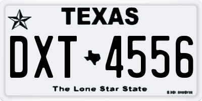TX license plate DXT4556