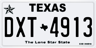 TX license plate DXT4913