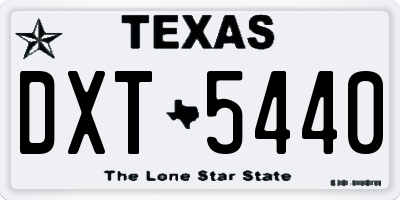 TX license plate DXT5440