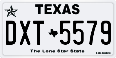 TX license plate DXT5579